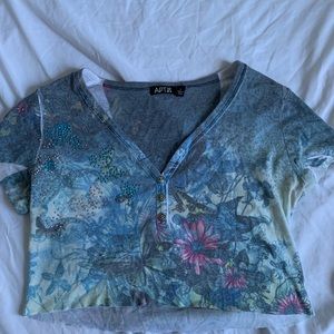 Apt 9 y2k crop top with butterflies!